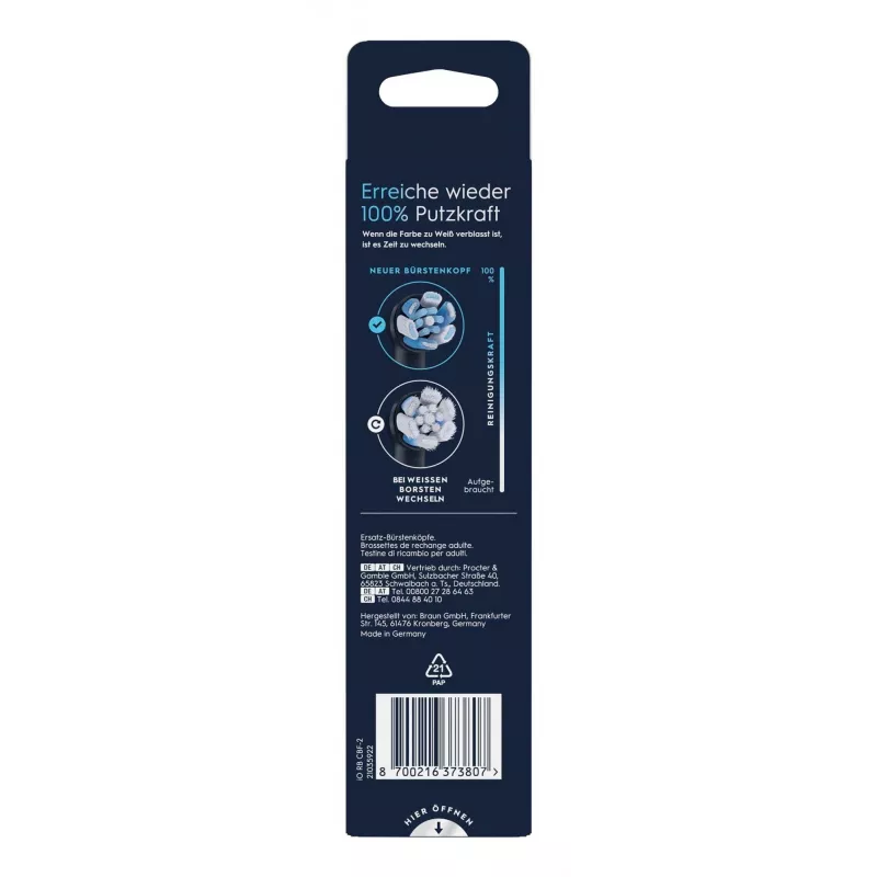 Oral-B iO Ultimate Clean hammasharjan vaihtopäät, 2 kpl, mustat