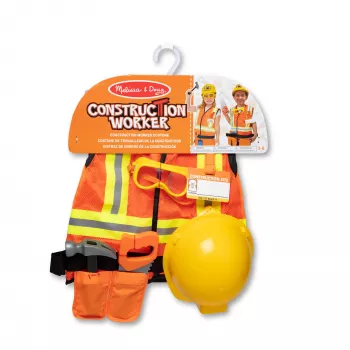 Melissa & Doug rakennustyöläisen rooliasu pukusarja (6 osaa)