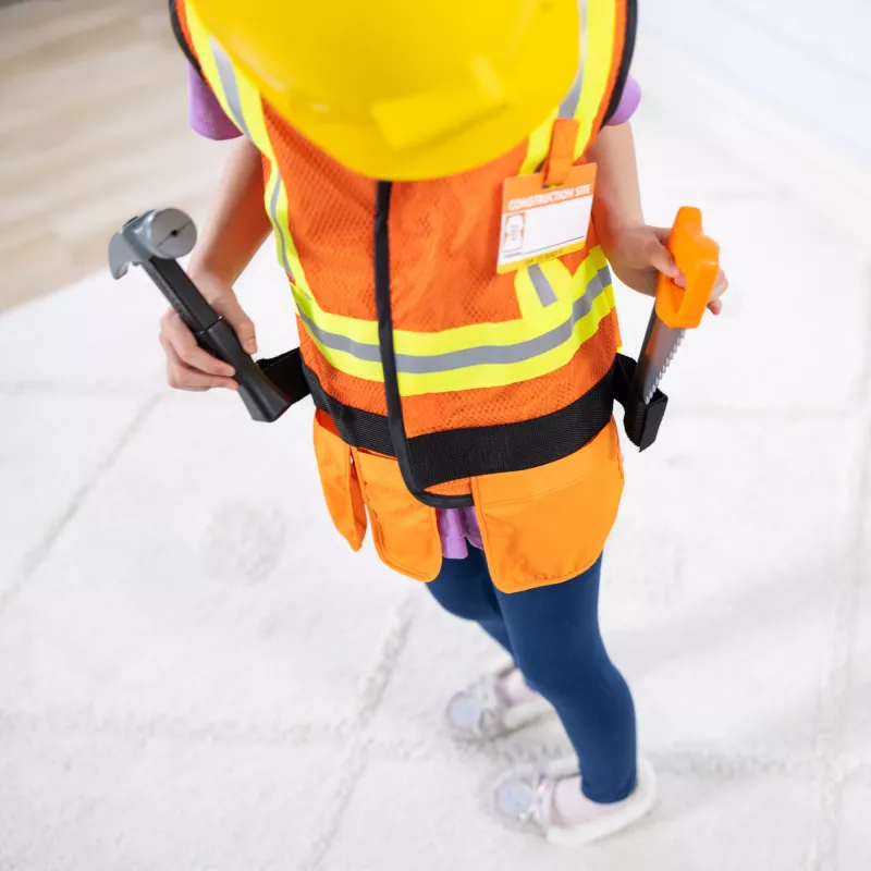 Melissa & Doug rakennustyöläisen rooliasu pukusarja (6 osaa)
