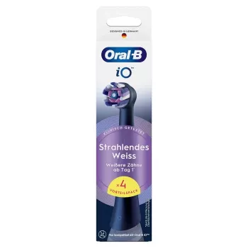 Oral-B iO Radiant White -harjaspäät, 4 kpl:n pakkaus, musta