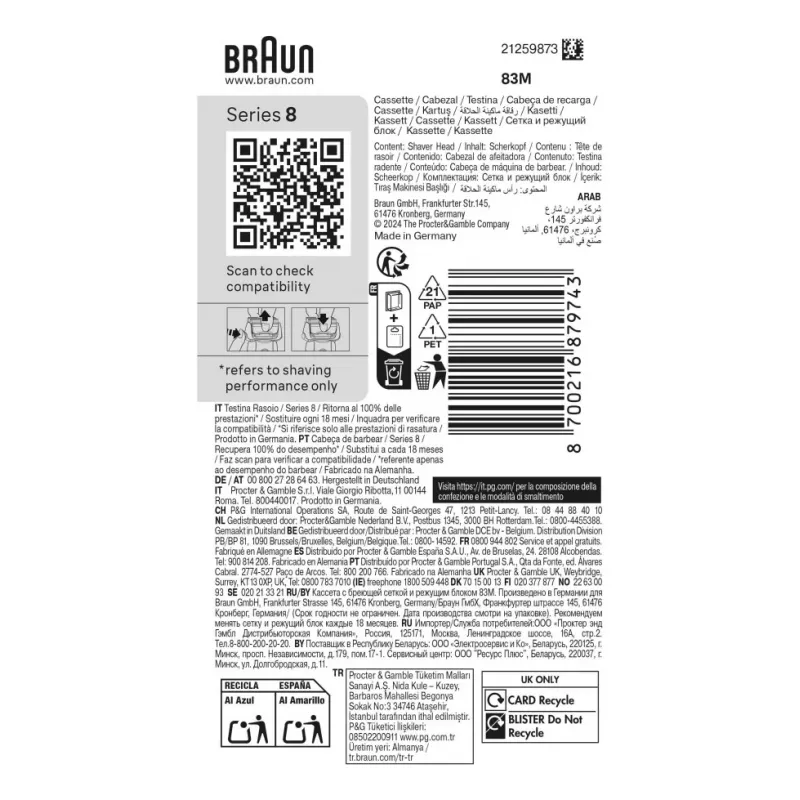 Braun Series 8 83 M leikkuupää
