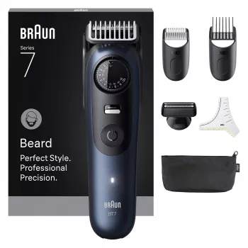 Braun BeardTrimmer 7 BT7520 akku 40 2 cm märkä & kuiva musta, sininen