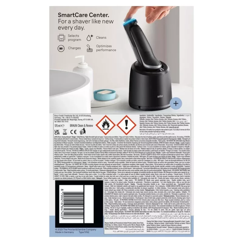 Braun Series 6 62-S7650cc hopea - kalvorasvari Li-Ion-akulla