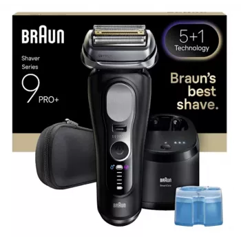Kalvorasvari Braun Series 9 Pro+ 9660CC musta hopea ruostumaton teräs