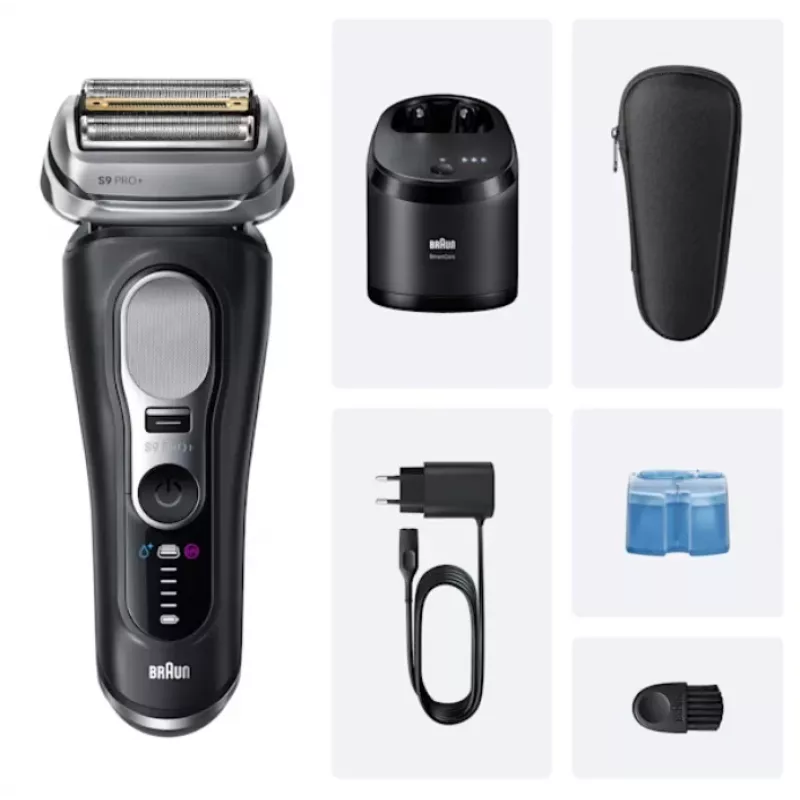 Kalvorasvari Braun Series 9 Pro+ 9660CC musta hopea ruostumaton teräs