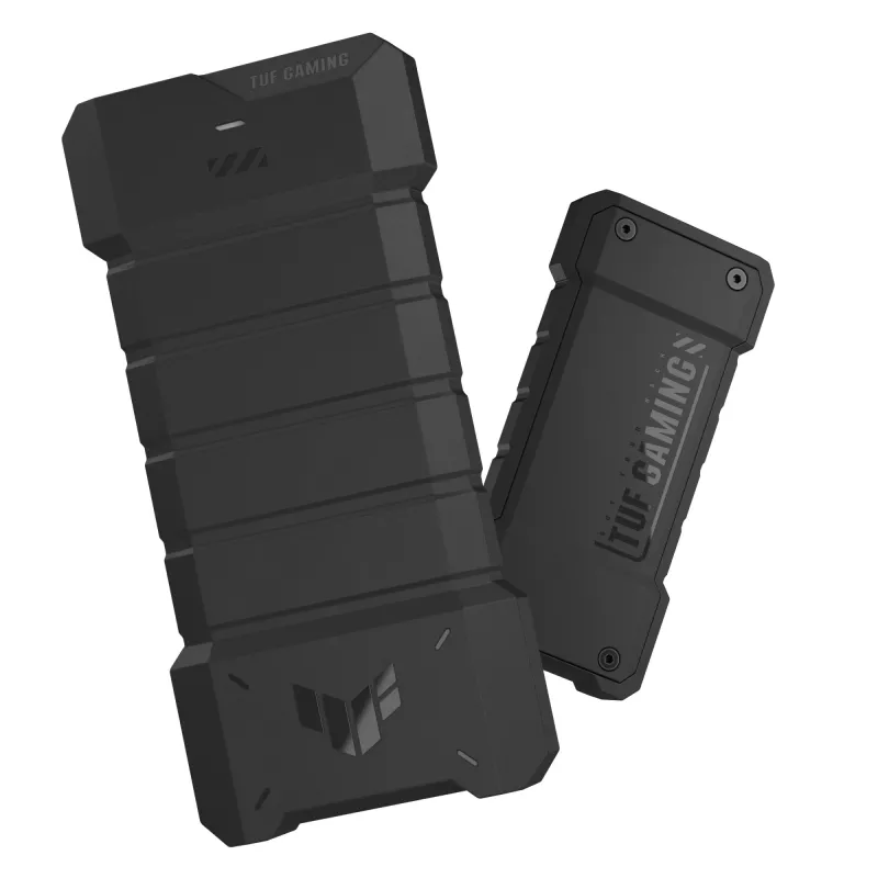 Ulkoinen SSD ASUS TUF Gaming AS2000 PLUS 2 TB M.2 NVMe, USB 3.2 Gen 2x2 (20 Gbit/s), USB Type-C, IP68, alumiini/silikoni
