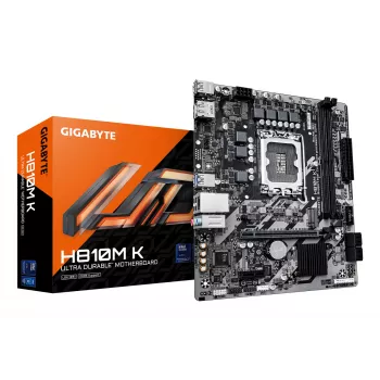 GIGABYTE H810M K Micro ATX -emolevy Intel Core Ultra (sarja 2) -suorittimille — LGA 1851, DDR5 jopa 6400 MHz, 1x PCIe 4.0 M.2, 1GbE