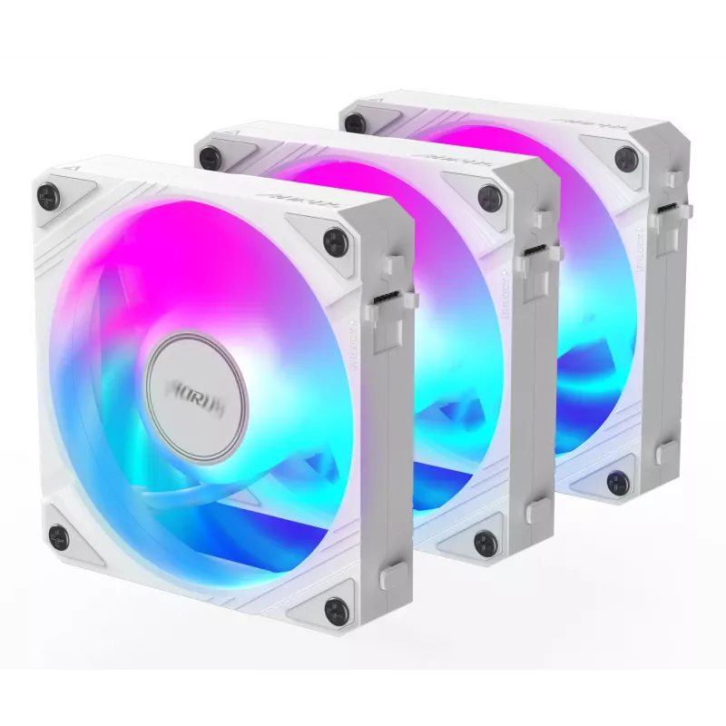 Gigabyte AORUS EZ CHAIN FAN 120 ICE kotelotuulettimet, 3 kpl, 120 mm, valkoiset, GP-ECFAN1203 ICE