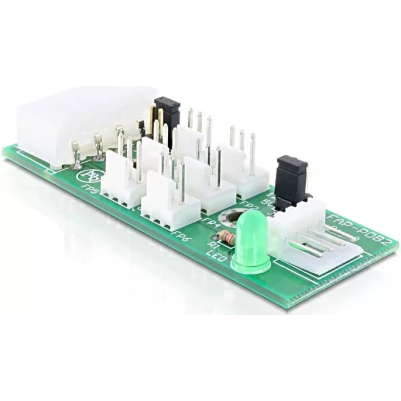 DELOCK jakokortti 6x tuuletin 5V/12V