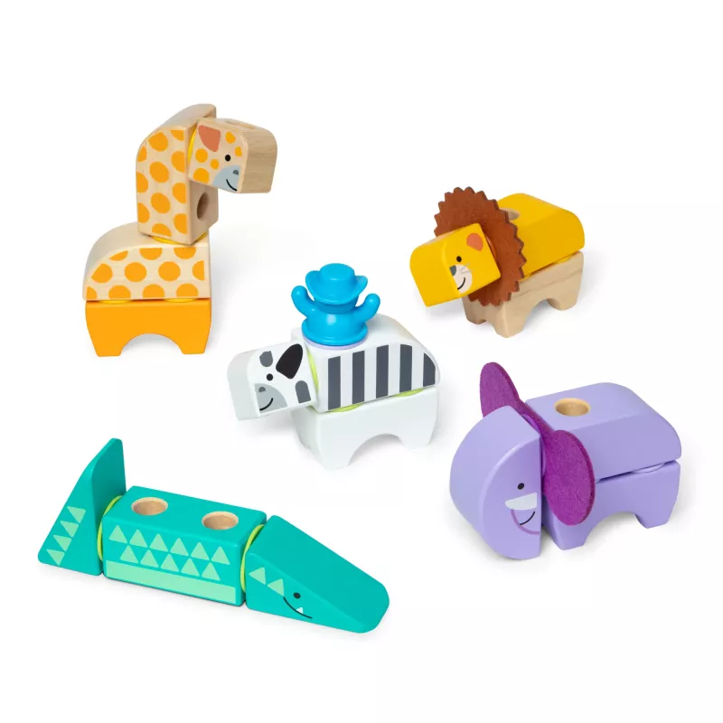 Rakennussarja Spin Master Melissa & Doug Blockables Safari -pakkaus – hahmot ja pinottavat palat