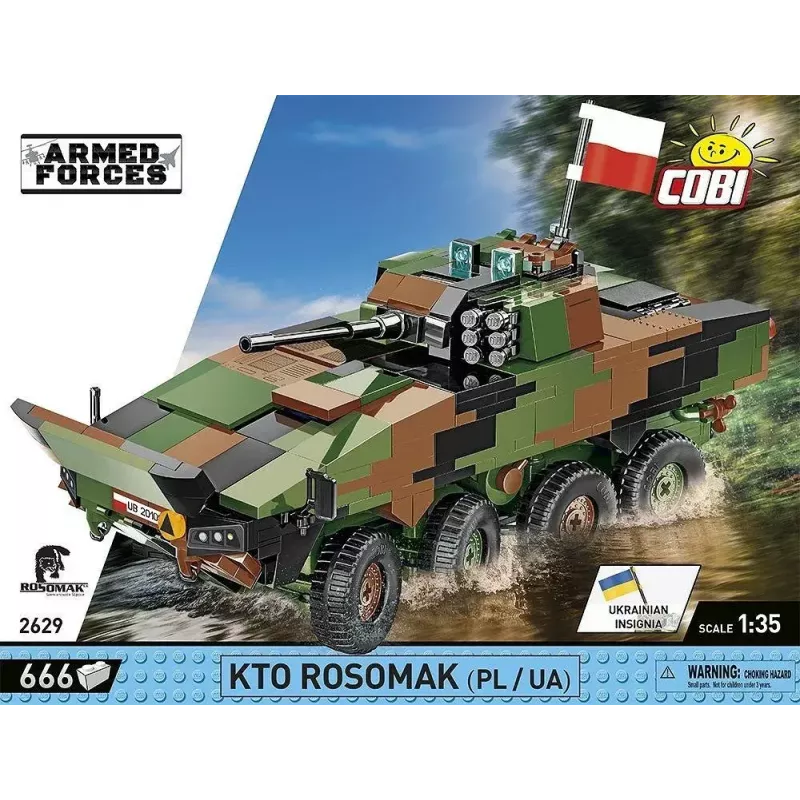 Palikkamallisarja Cobi Armed Forces KTO Rosomak 2-in-1 (COBI-2629)