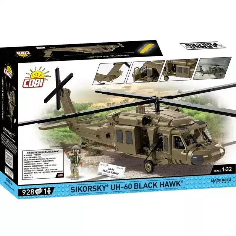 Rakennussarja Cobi Sikorsky UH-60 Black Hawk 928 palikkaa, malli COBI-5906