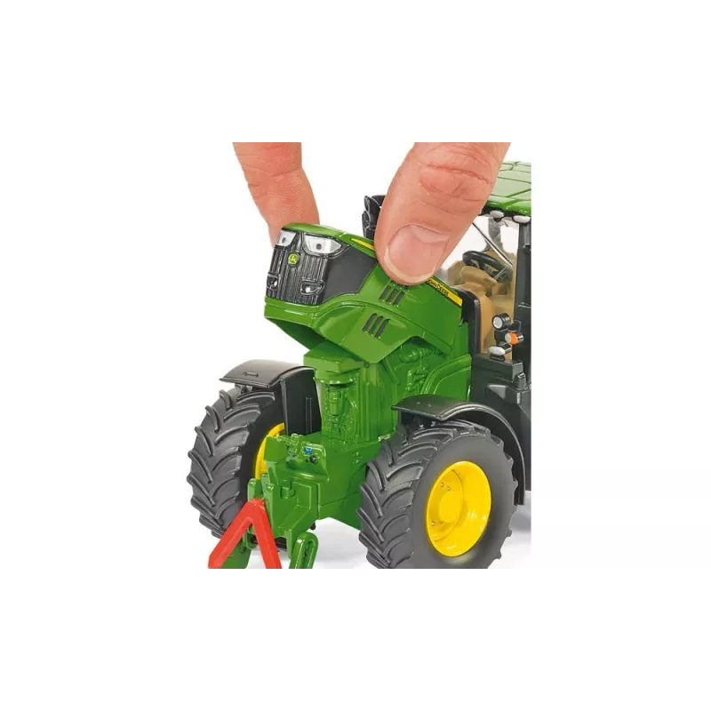 Siku John Deere 6210R, traktorimalli, 3 vuotta, metalli, muovi, musta, vihreä