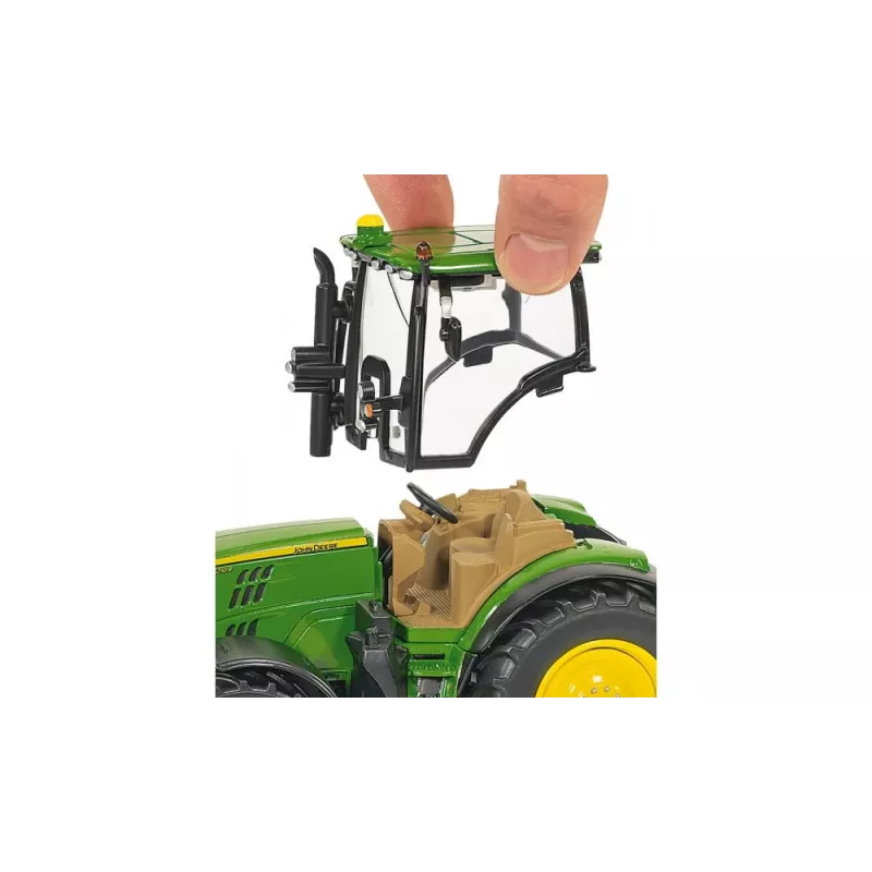 Siku John Deere 6210R, traktorimalli, 3 vuotta, metalli, muovi, musta, vihreä