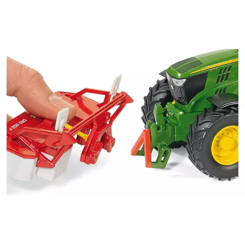 Siku John Deere 6210R, traktorimalli, 3 vuotta, metalli, muovi, musta, vihreä
