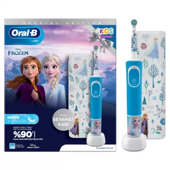 Oral-B Vitality Pro Frozen lasten pyörivä-värähtelevä hammasharja musta, harmaa