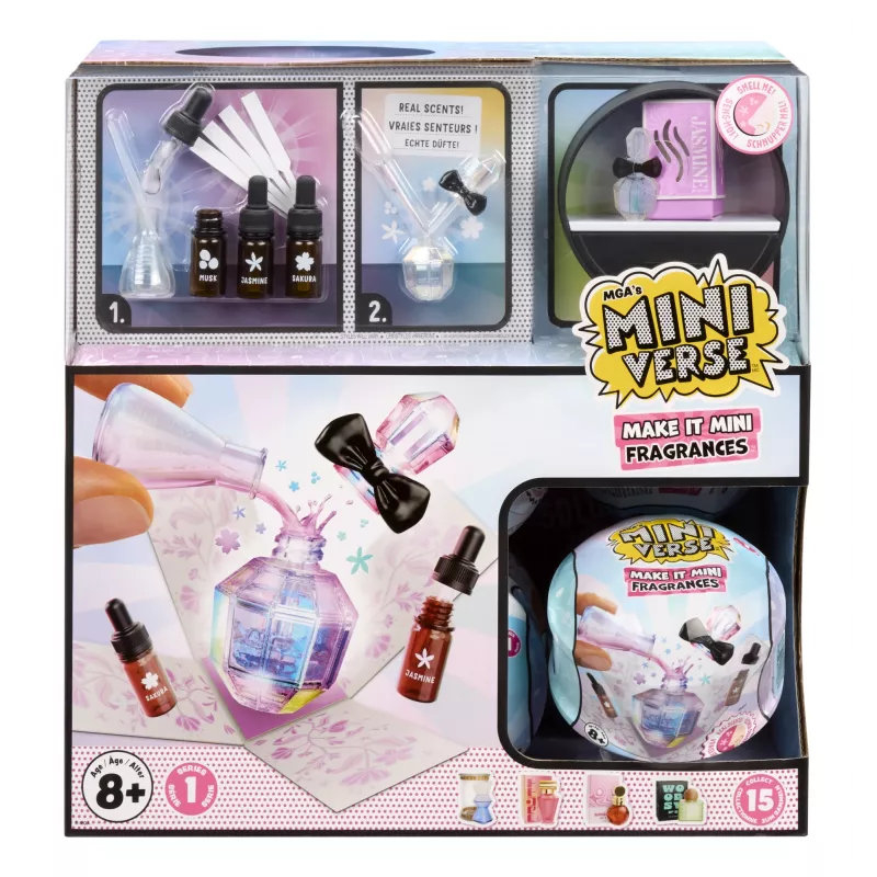 Miniverse Make It Mini Fragrances PDQ, lasten parfyyminvalmistussetti, 8 vuotta, monivärinen