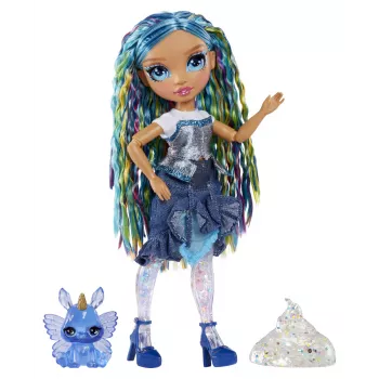 Rainbow High Rainbow Shimmers kanssa Slime muotinukke - Skyler (sininen)