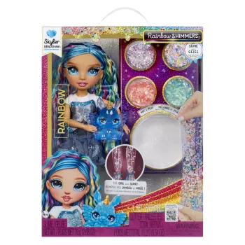 Rainbow High Rainbow Shimmers kanssa Slime muotinukke - Skyler (sininen)