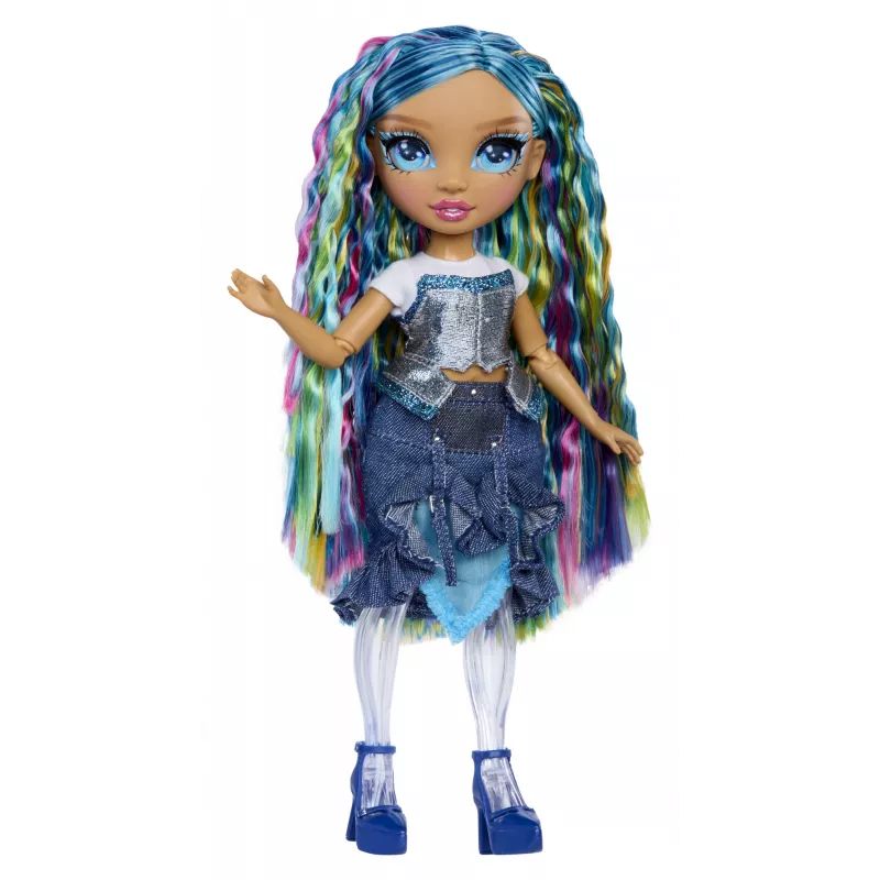 Rainbow High Rainbow Shimmers kanssa Slime muotinukke - Skyler (sininen)