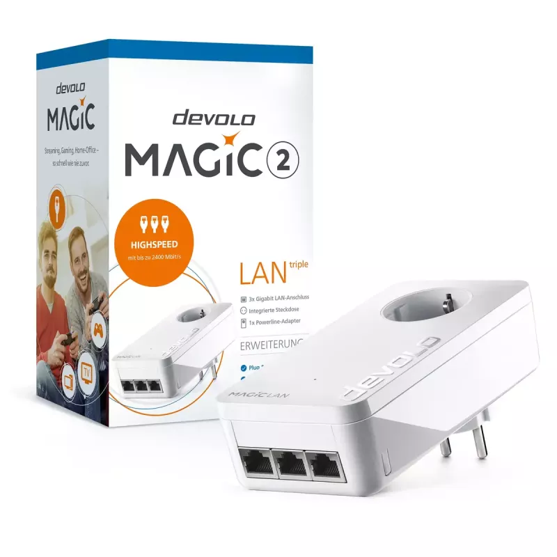 Ethernet-LAN-sovitin Devolo Magic 2 LAN triple