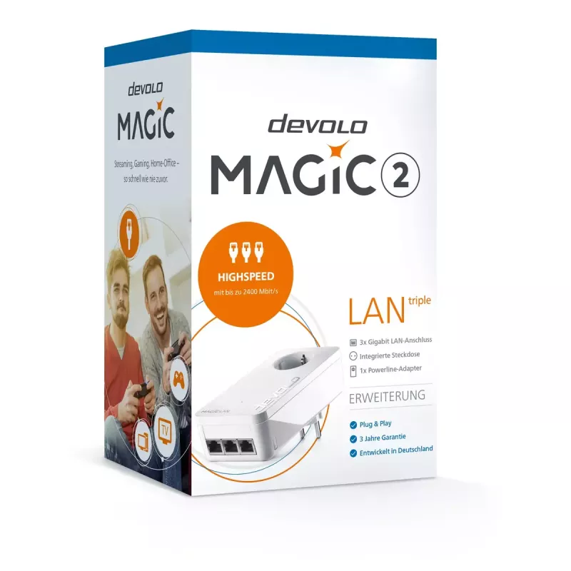 Ethernet-LAN-sovitin Devolo Magic 2 LAN triple