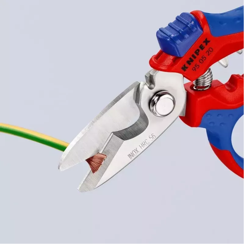 Knipex 95 05 20 SB pihdit ruostumaton teräs muovikahva sininen punainen