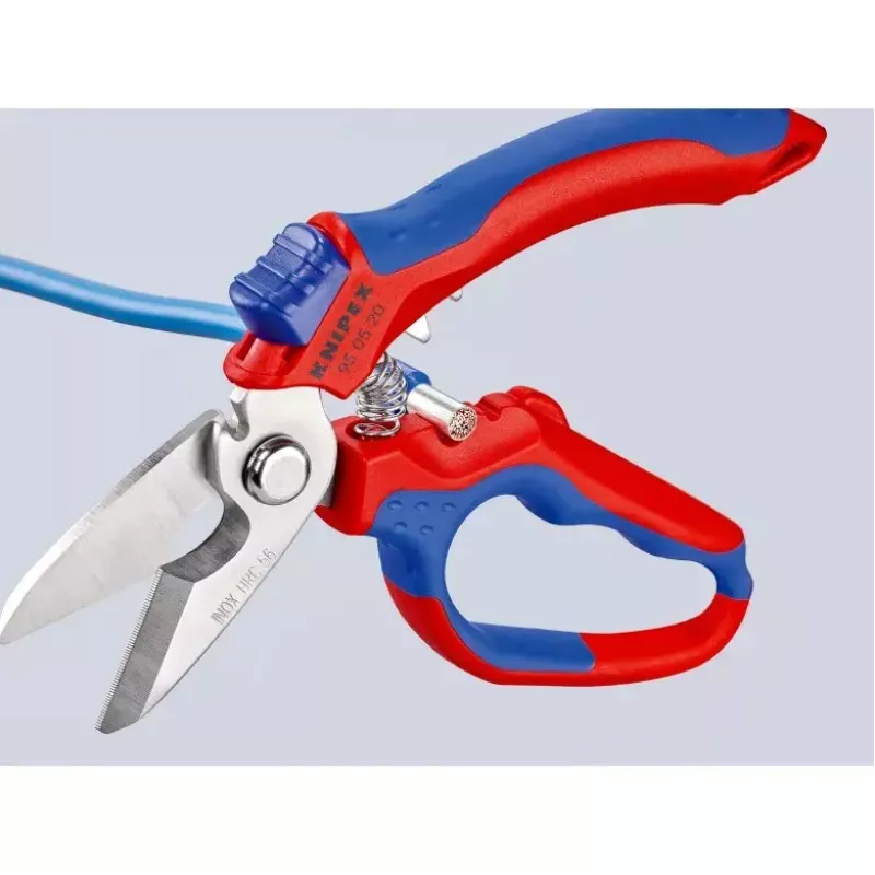 Knipex 95 05 20 SB pihdit ruostumaton teräs muovikahva sininen punainen