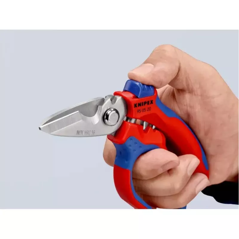 Knipex 95 05 20 SB pihdit ruostumaton teräs muovikahva sininen punainen