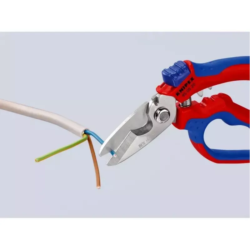 Knipex 95 05 20 SB pihdit ruostumaton teräs muovikahva sininen punainen