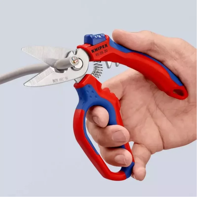 Knipex 95 05 20 SB pihdit ruostumaton teräs muovikahva sininen punainen