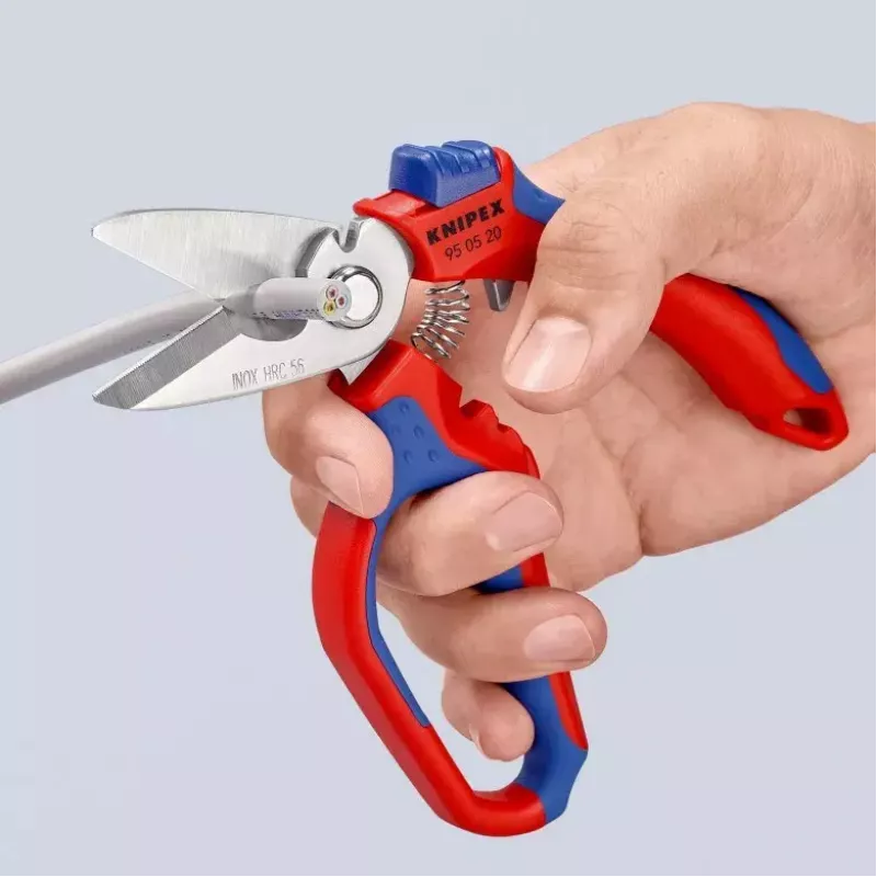 Knipex 95 05 20 SB pihdit ruostumaton teräs muovikahva sininen punainen
