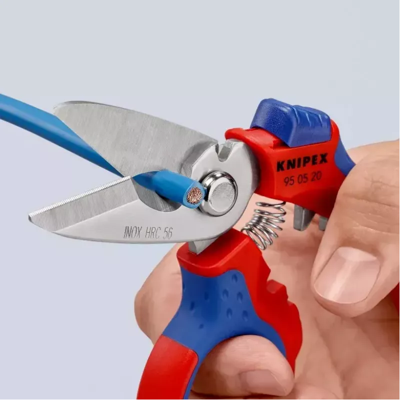 Knipex 95 05 20 SB pihdit ruostumaton teräs muovikahva sininen punainen