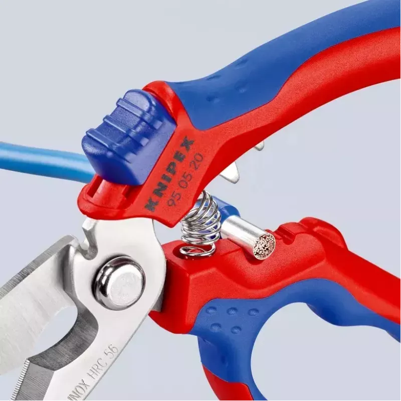 Knipex 95 05 20 SB pihdit ruostumaton teräs muovikahva sininen punainen