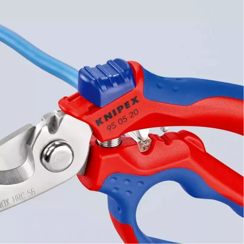 Knipex 95 05 20 SB pihdit ruostumaton teräs muovikahva sininen punainen