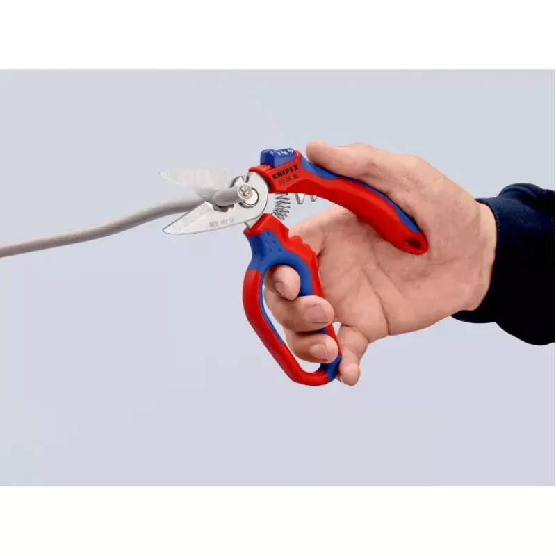 Knipex 95 05 20 SB pihdit ruostumaton teräs muovikahva sininen punainen