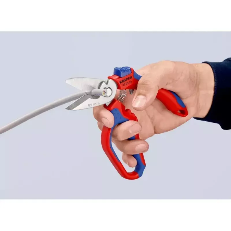 Knipex 95 05 20 SB pihdit ruostumaton teräs muovikahva sininen punainen