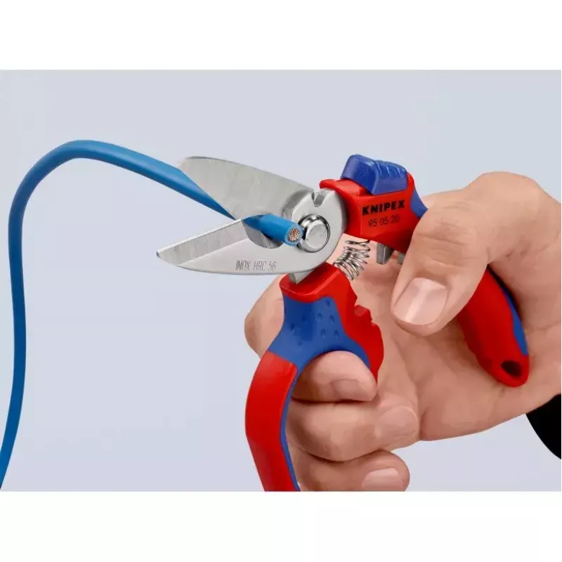 Knipex 95 05 20 SB pihdit ruostumaton teräs muovikahva sininen punainen