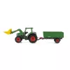Traktori perävaunulla Schleich FARM WORLD 42608 musta vihreä punainen keltainen
