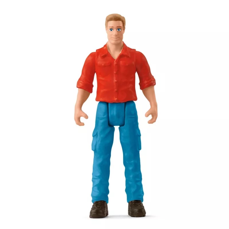 Traktori perävaunulla Schleich FARM WORLD 42608 musta vihreä punainen keltainen
