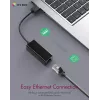 ICY BOX USB 3.0 Type-A - RJ-45 Ethernet-portti, johdollinen, USB, Ethernet, 1000 Mbit/s, musta