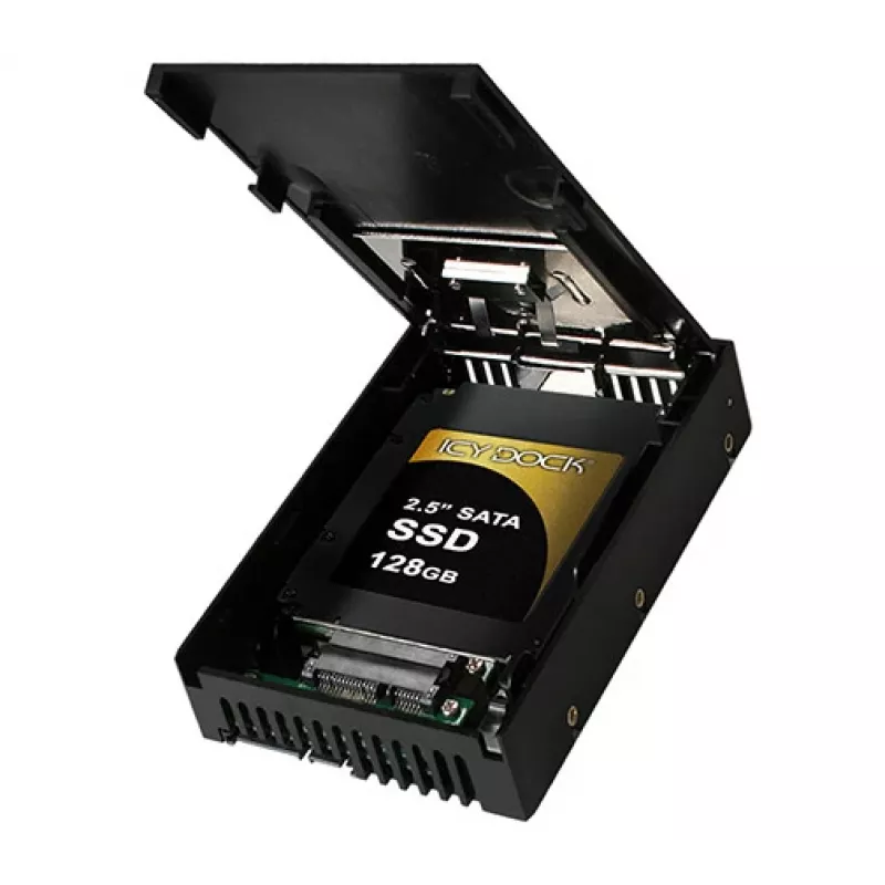 ICY DOCK EZConvert Air Lite MB882SP-1S-3B 2,5"–3,5" SATA-aseman kiinnityssovitin, musta