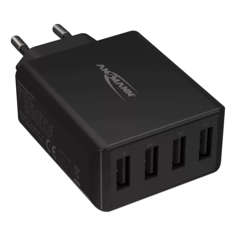 ANSMANN seinä-USB-laturi 4 porttia