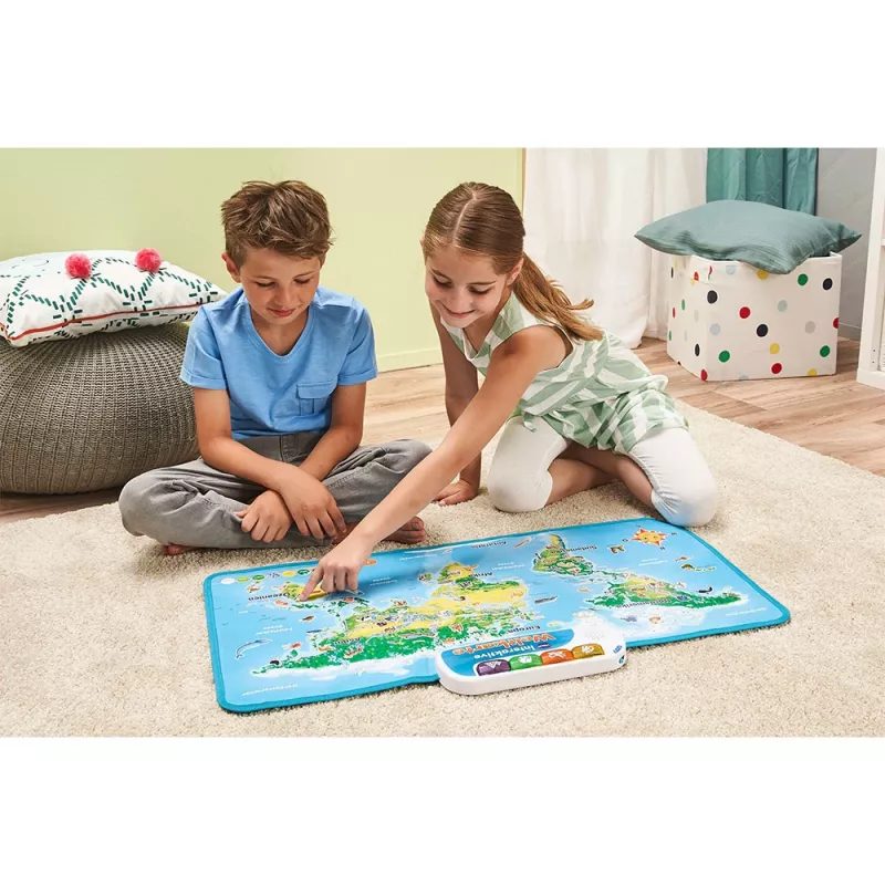 VTech interaktiivinen maailmankartta, 6 vuotta, äänellä, paristot vaaditaan, AA, monivärinen