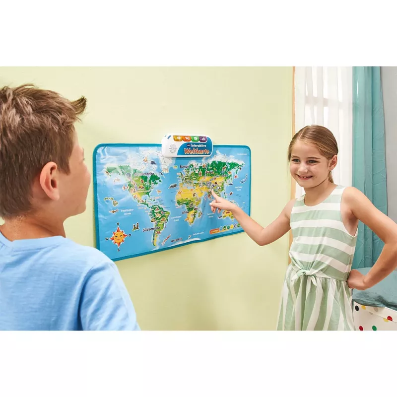 VTech interaktiivinen maailmankartta, 6 vuotta, äänellä, paristot vaaditaan, AA, monivärinen