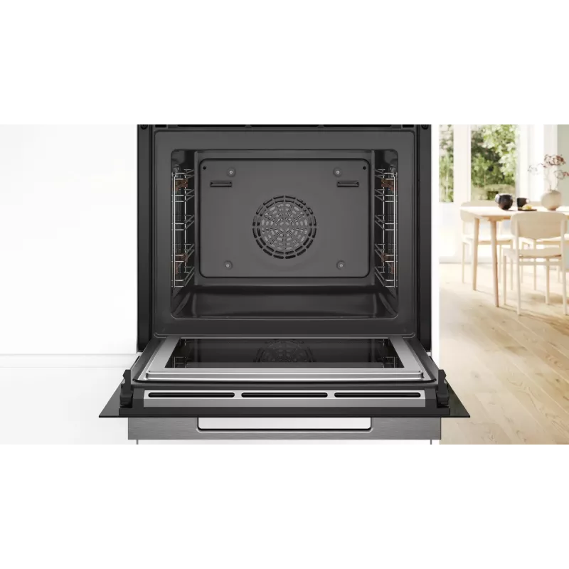 Kalusteisiin asennettava uuni Bosch Serie 8 HMG7361B1, 67 L, 3600 W, musta, kosketusohjaus