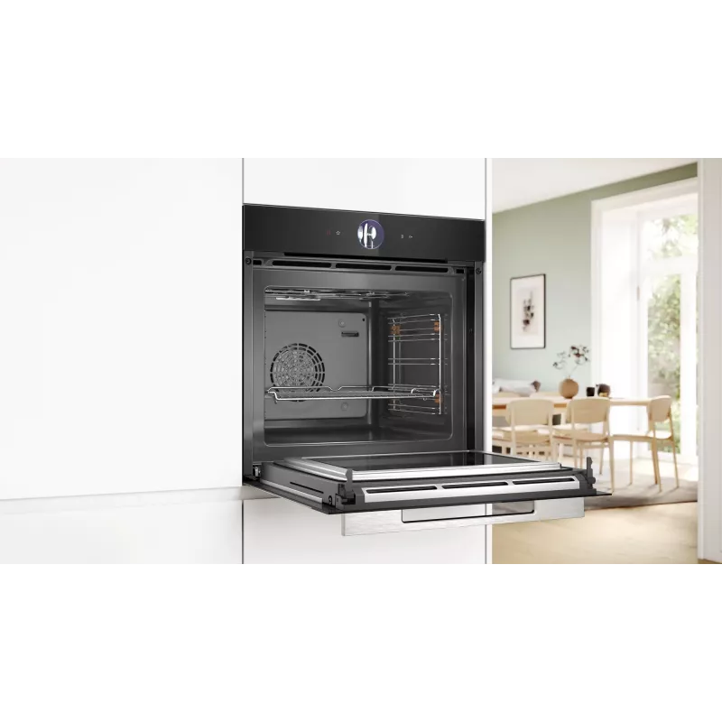 Kalusteisiin asennettava uuni Bosch Serie 8 HMG7361B1, 67 L, 3600 W, musta, kosketusohjaus