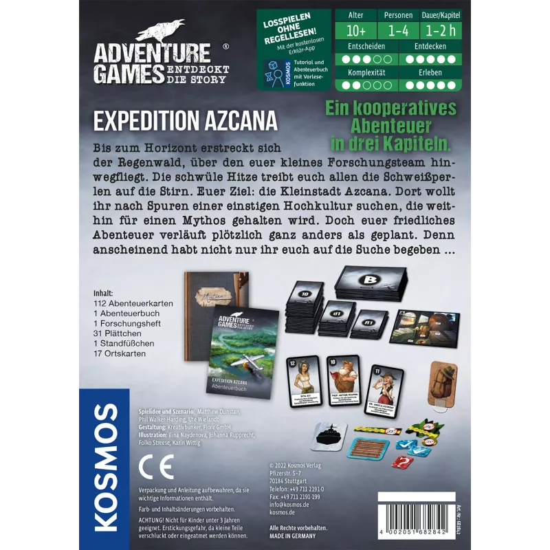 Kosmos Adventure Games - Expedition Azcana lautapeli matkailu/seikkailu