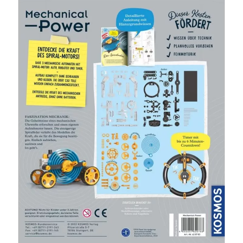 Kosmos Mechanical Power, robotti, tekniikka, 8 vuotta, monivärinen