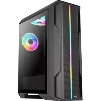 Aerocool SPLINTER DUO ATX-pelikotelo 3x ARGB 12 cm tuuletin + etumaski